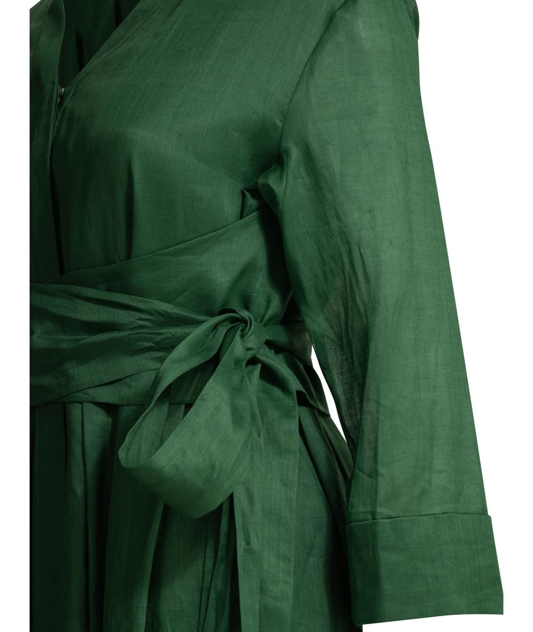 'S MAX MARA Зеленые хлопковое вечернее платье, фото 4