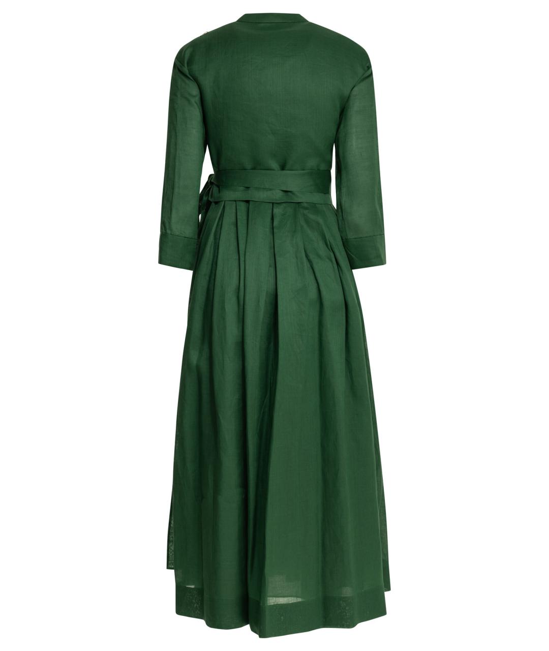 'S MAX MARA Зеленые хлопковое вечернее платье, фото 2