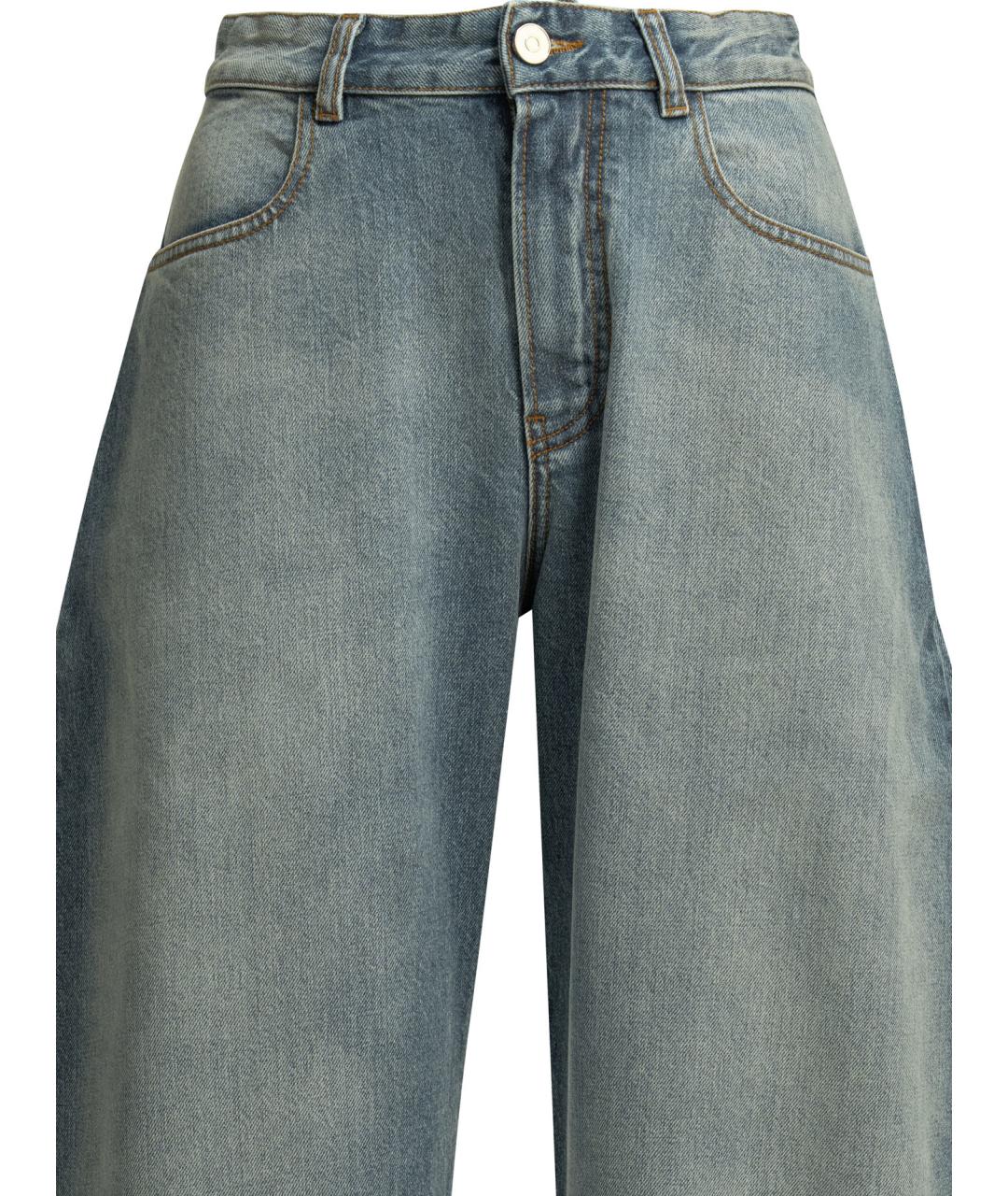 ALAIA Голубые хлопковые прямые джинсы, фото 3