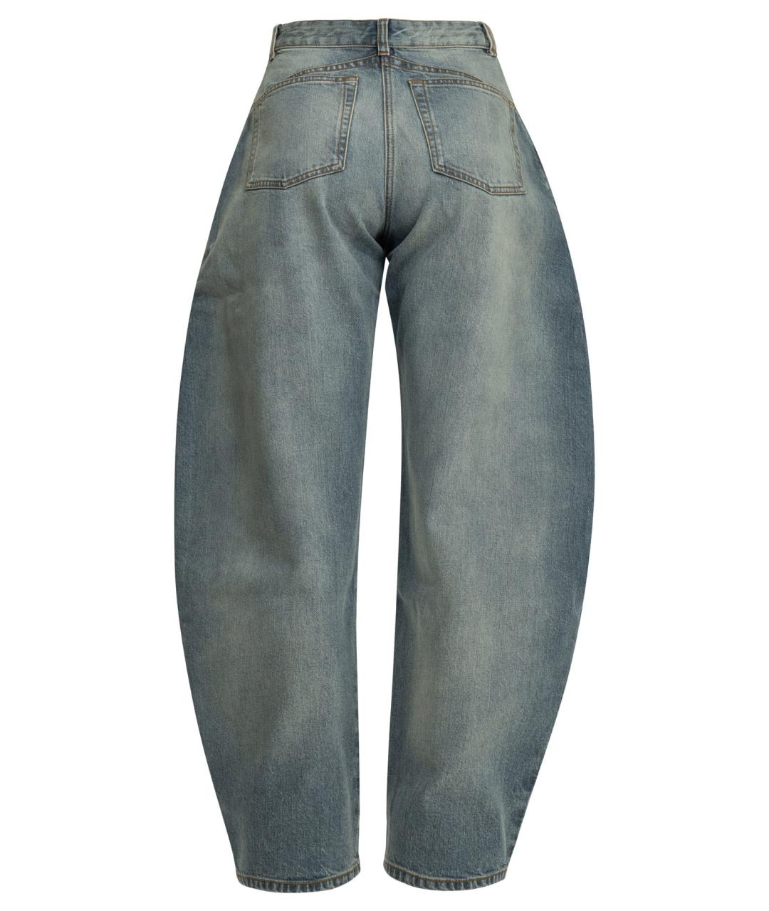 ALAIA Голубые хлопковые прямые джинсы, фото 2