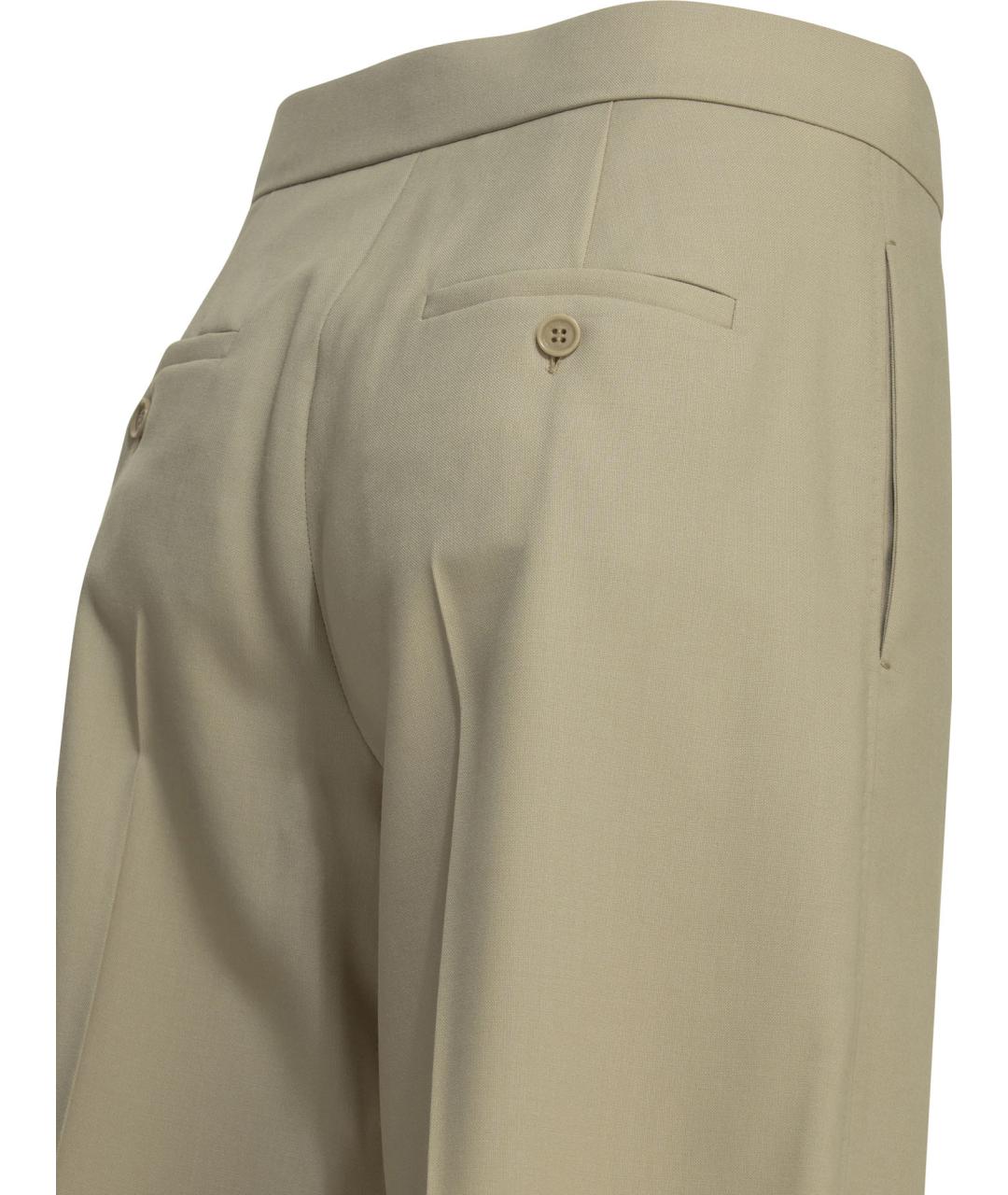 MAX MARA Бежевые шерстяные шорты, фото 4