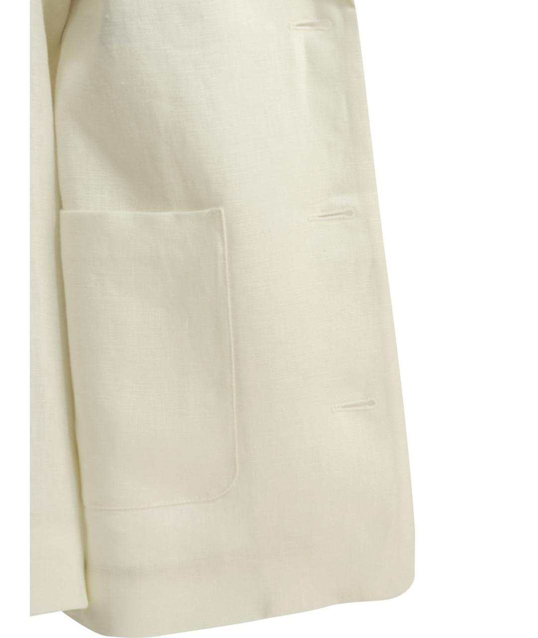 'S MAX MARA Белый льняной жакет/пиджак, фото 4