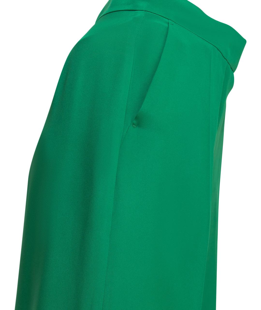 MAX MARA Зеленые шелковые брюки широкие, фото 4