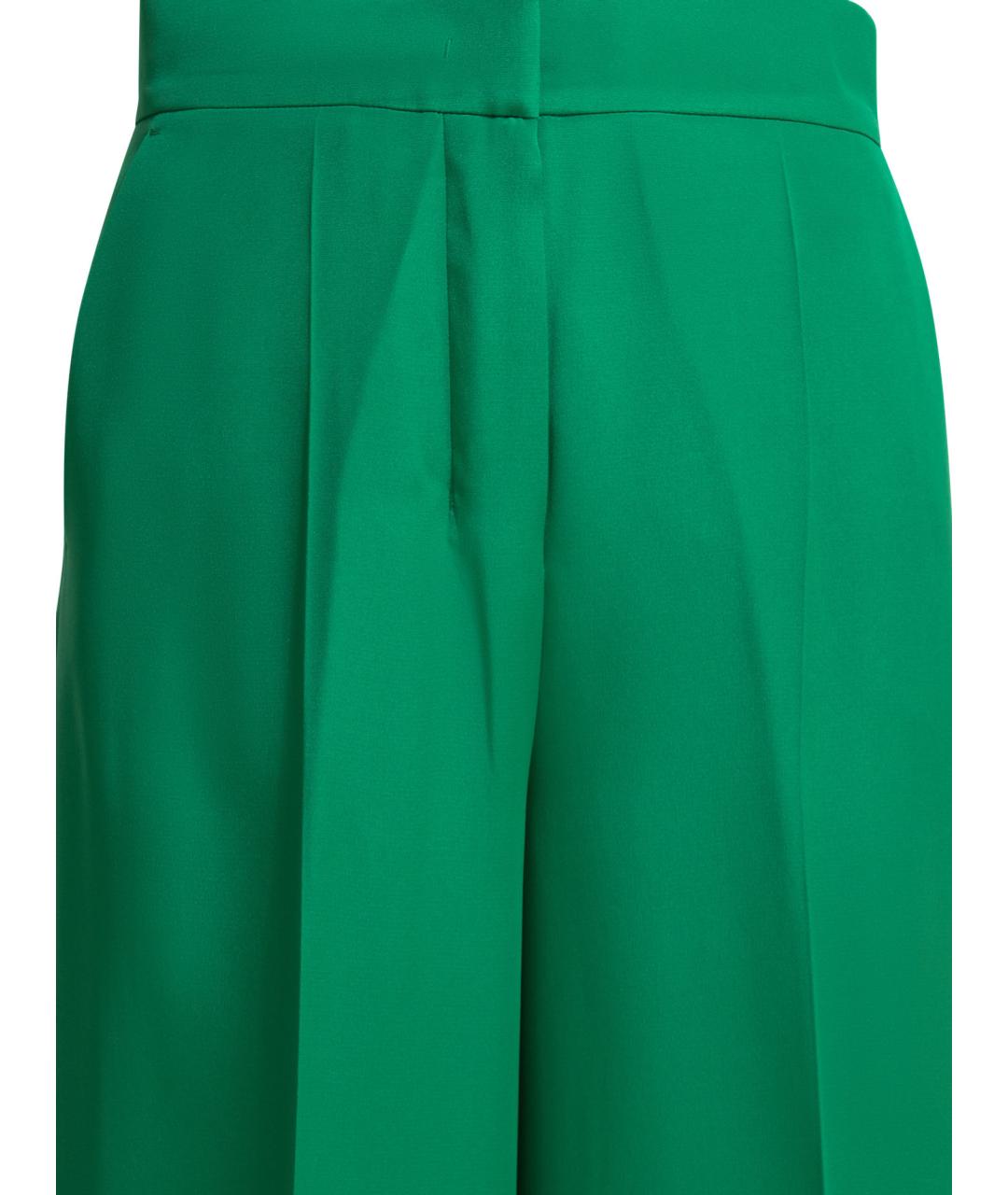 MAX MARA Зеленые шелковые брюки широкие, фото 3