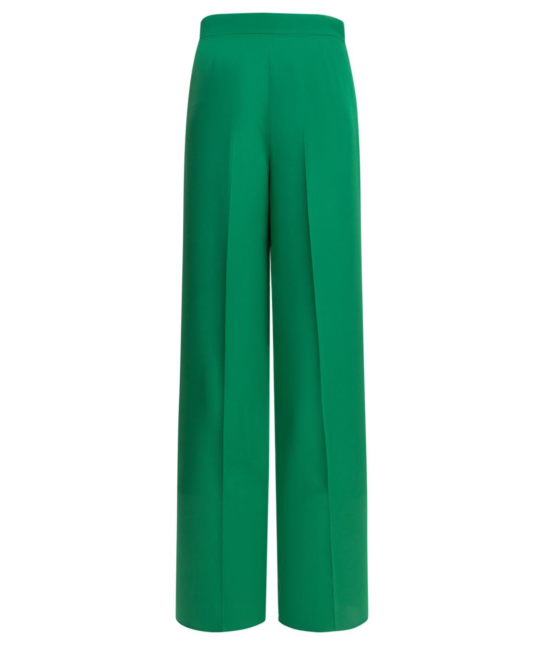 MAX MARA Зеленые шелковые брюки широкие, фото 2