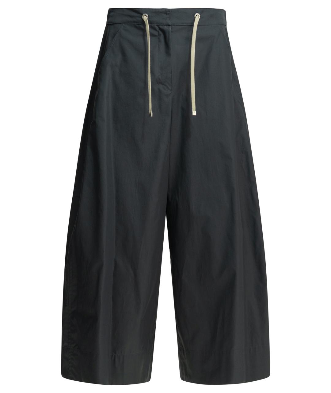 'S MAX MARA Темно-синие хлопковые брюки широкие, фото 1