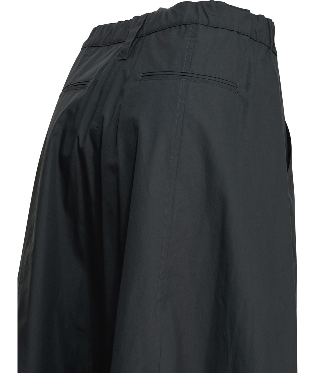 'S MAX MARA Темно-синие хлопковые брюки широкие, фото 4