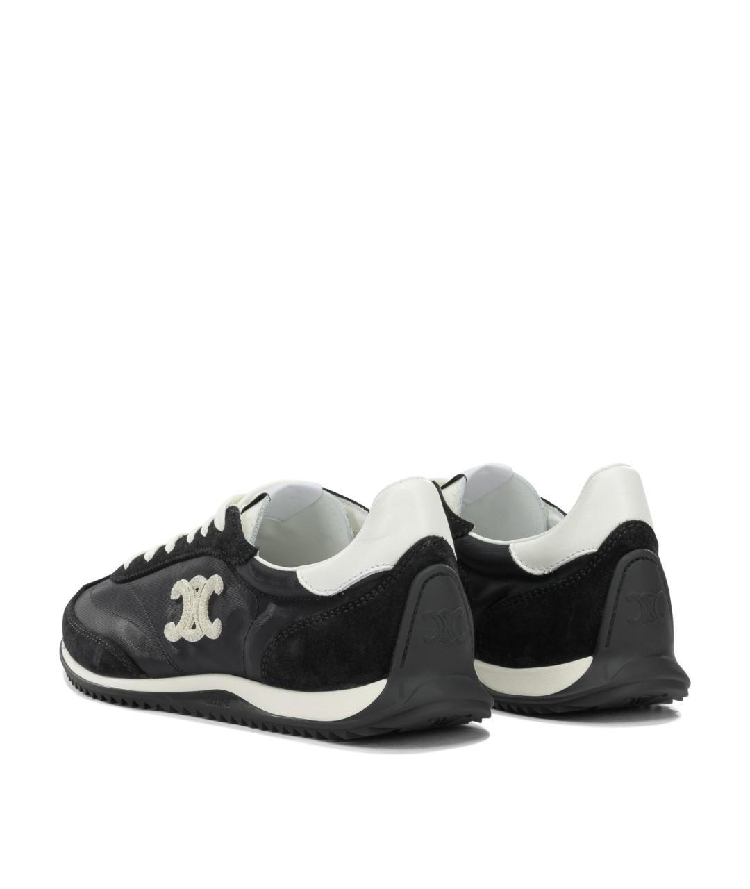 CELINE Черные кожаные кроссовки, фото 4
