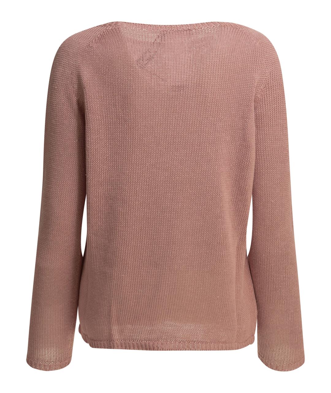 'S MAX MARA Розовый льняной джемпер / свитер, фото 2