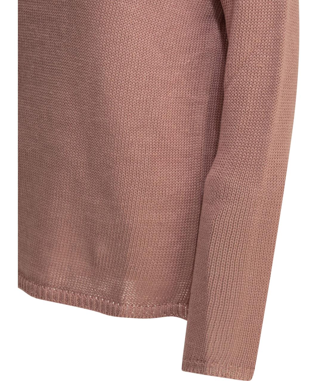 'S MAX MARA Розовый льняной джемпер / свитер, фото 4