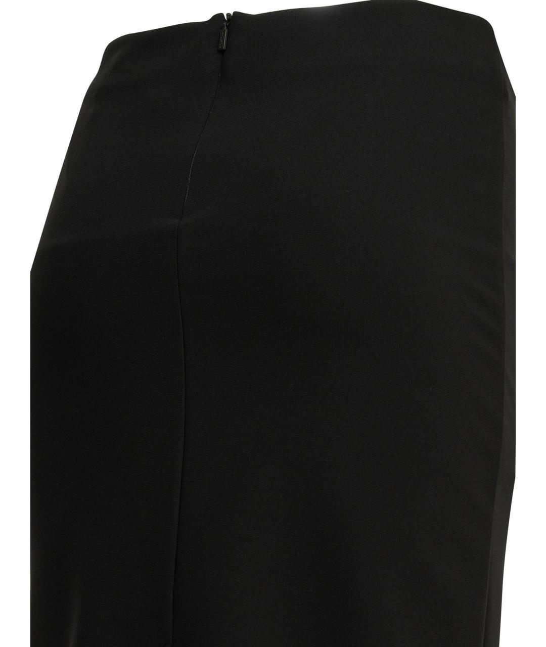 MAX MARA Черная вискозная юбка миди, фото 3