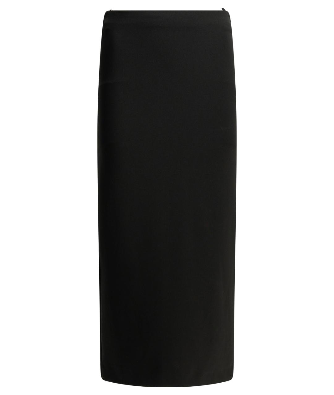 MAX MARA Черная вискозная юбка миди, фото 1