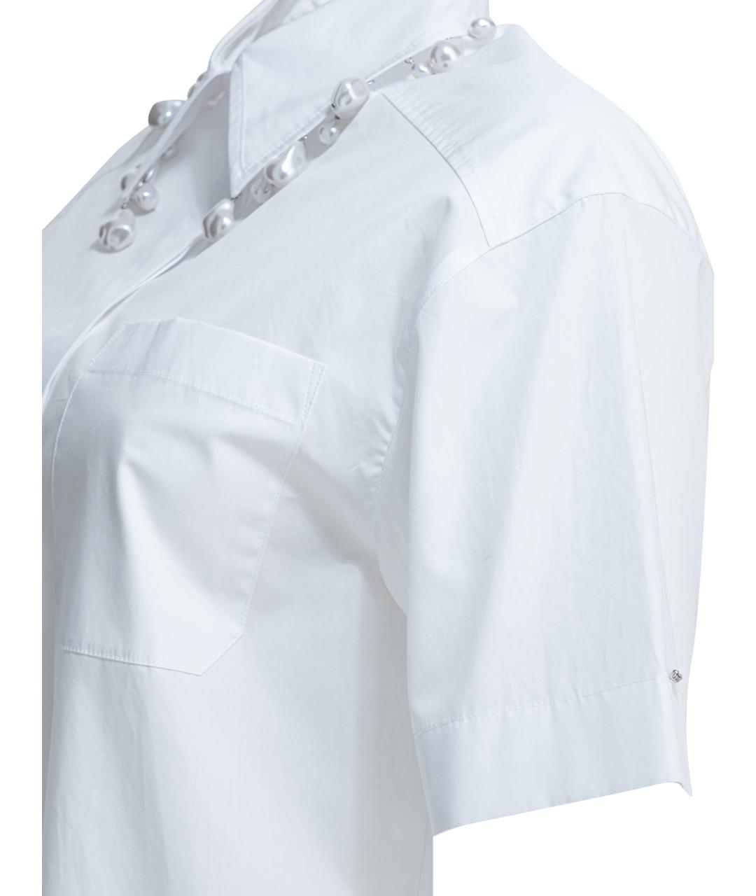 SPORTMAX Белая хлопковая рубашка, фото 4