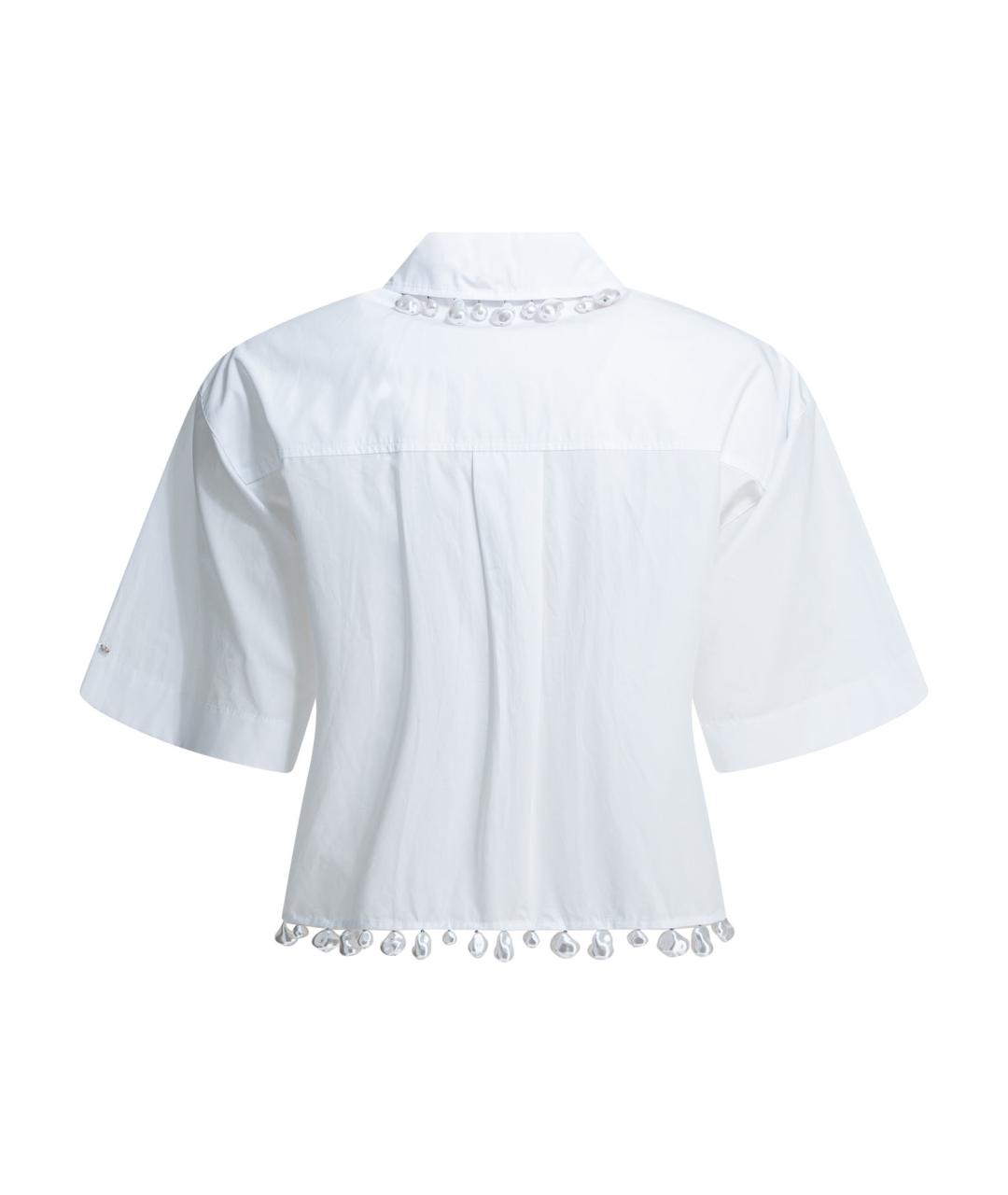 SPORTMAX Белая хлопковая рубашка, фото 2