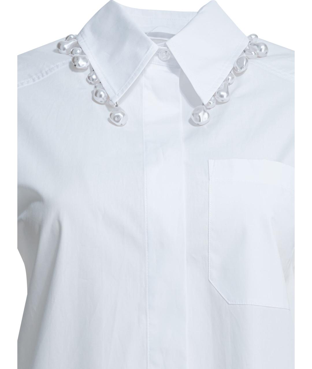 SPORTMAX Белая хлопковая рубашка, фото 3