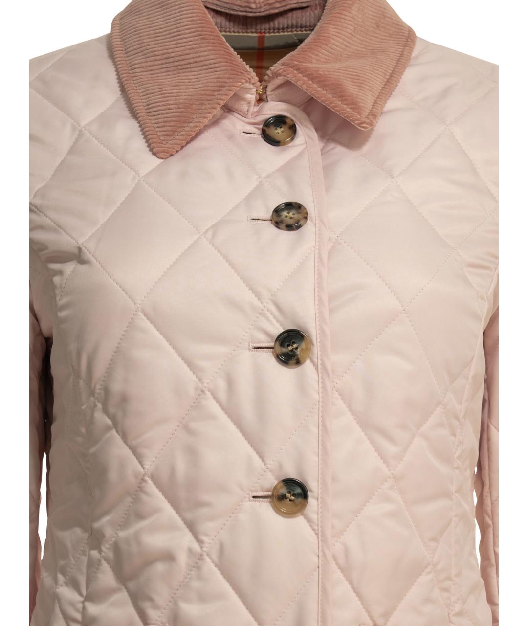 BURBERRY Розовая полиэстеровая куртка, фото 3