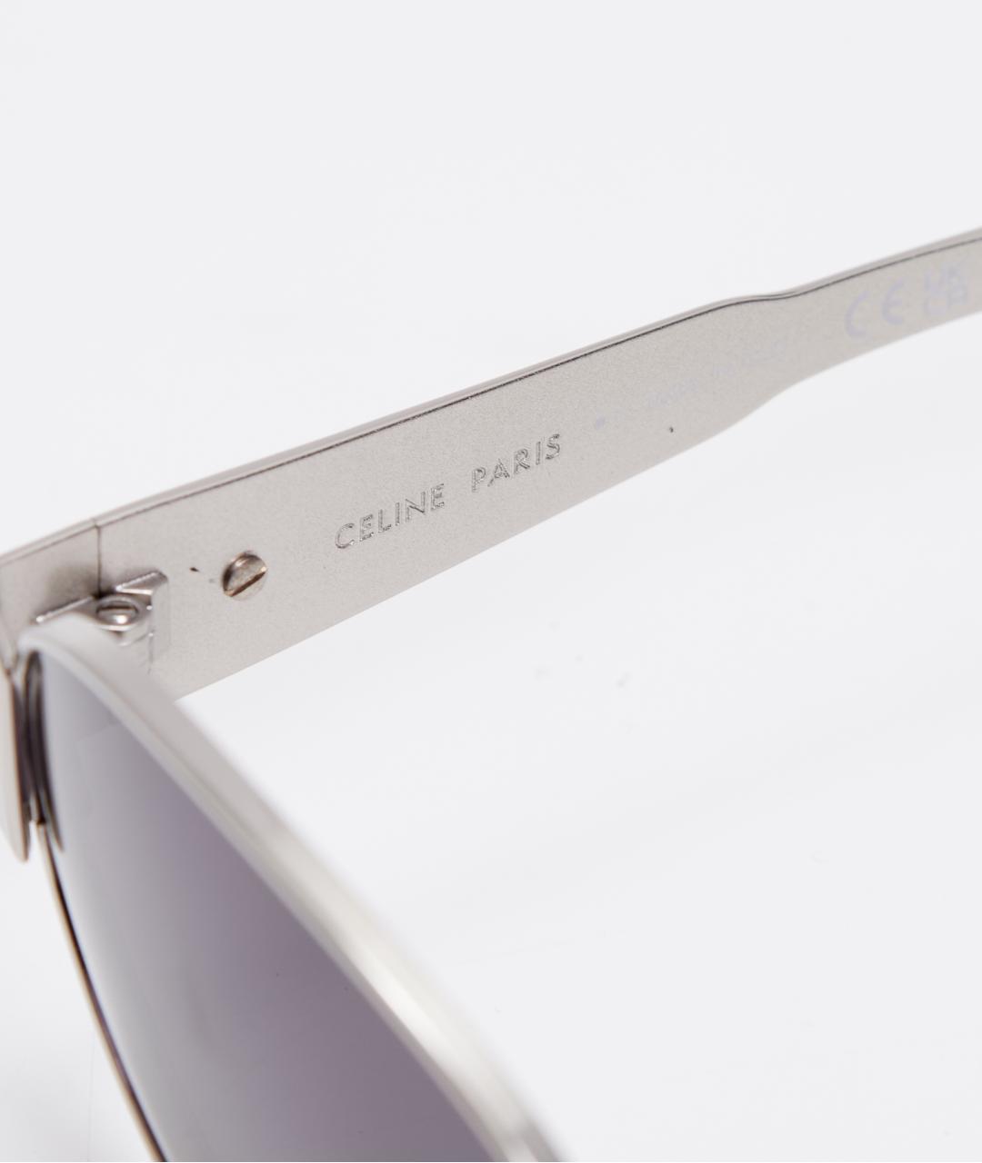 CELINE Серые металлические солнцезащитные очки, фото 5