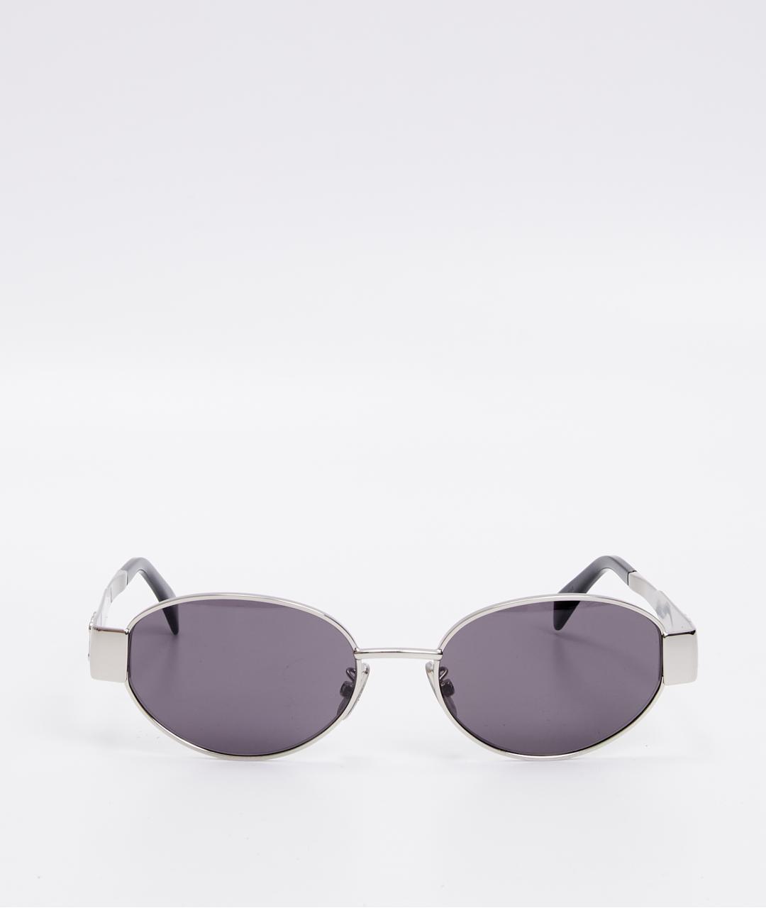 CELINE Серые металлические солнцезащитные очки, фото 7