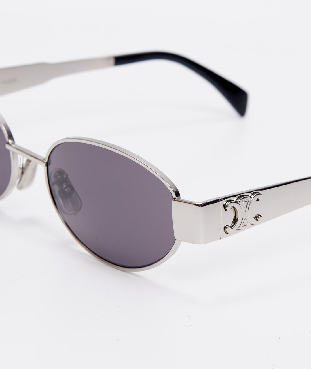 CELINE Серые металлические солнцезащитные очки, фото 4