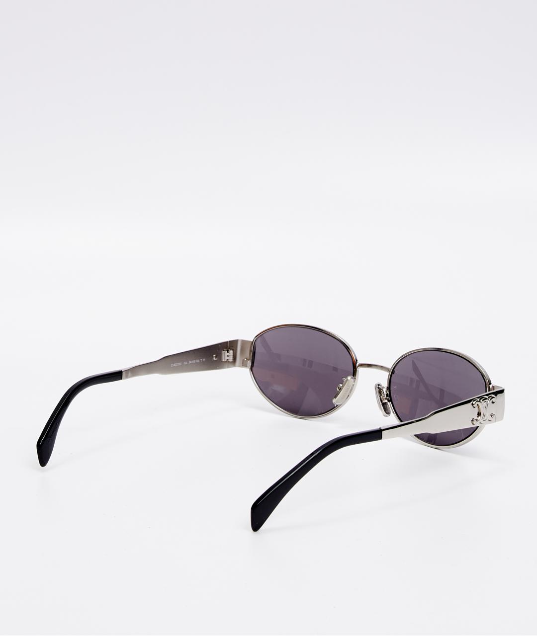 CELINE Серые металлические солнцезащитные очки, фото 3