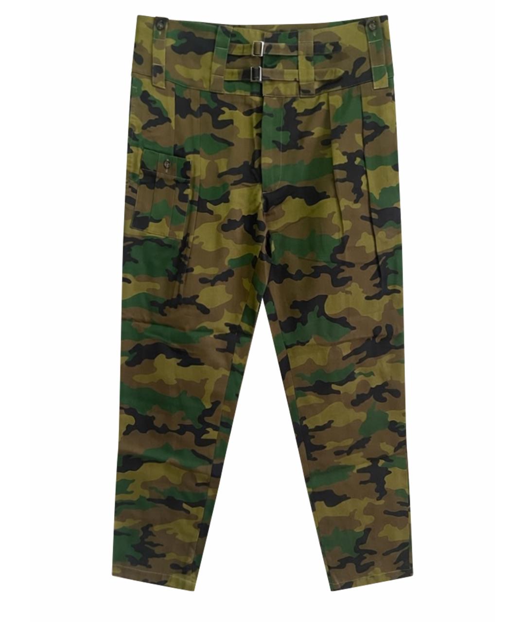 DOLCE&GABBANA Хаки хлопковые повседневные брюки, фото 1