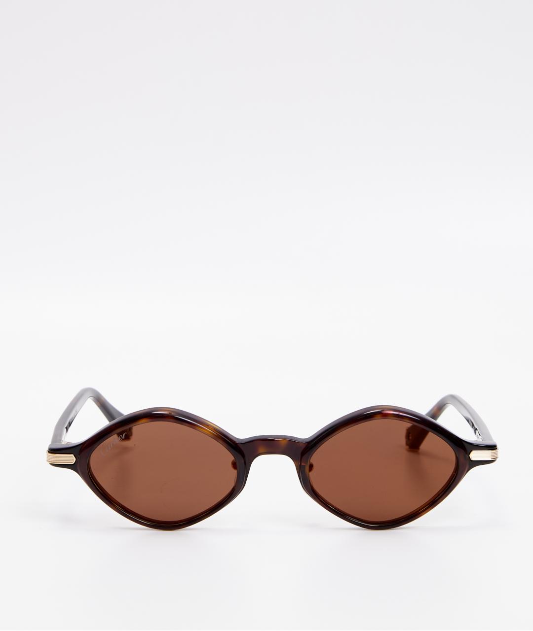 CARTIER Коричневые пластиковые солнцезащитные очки, фото 6