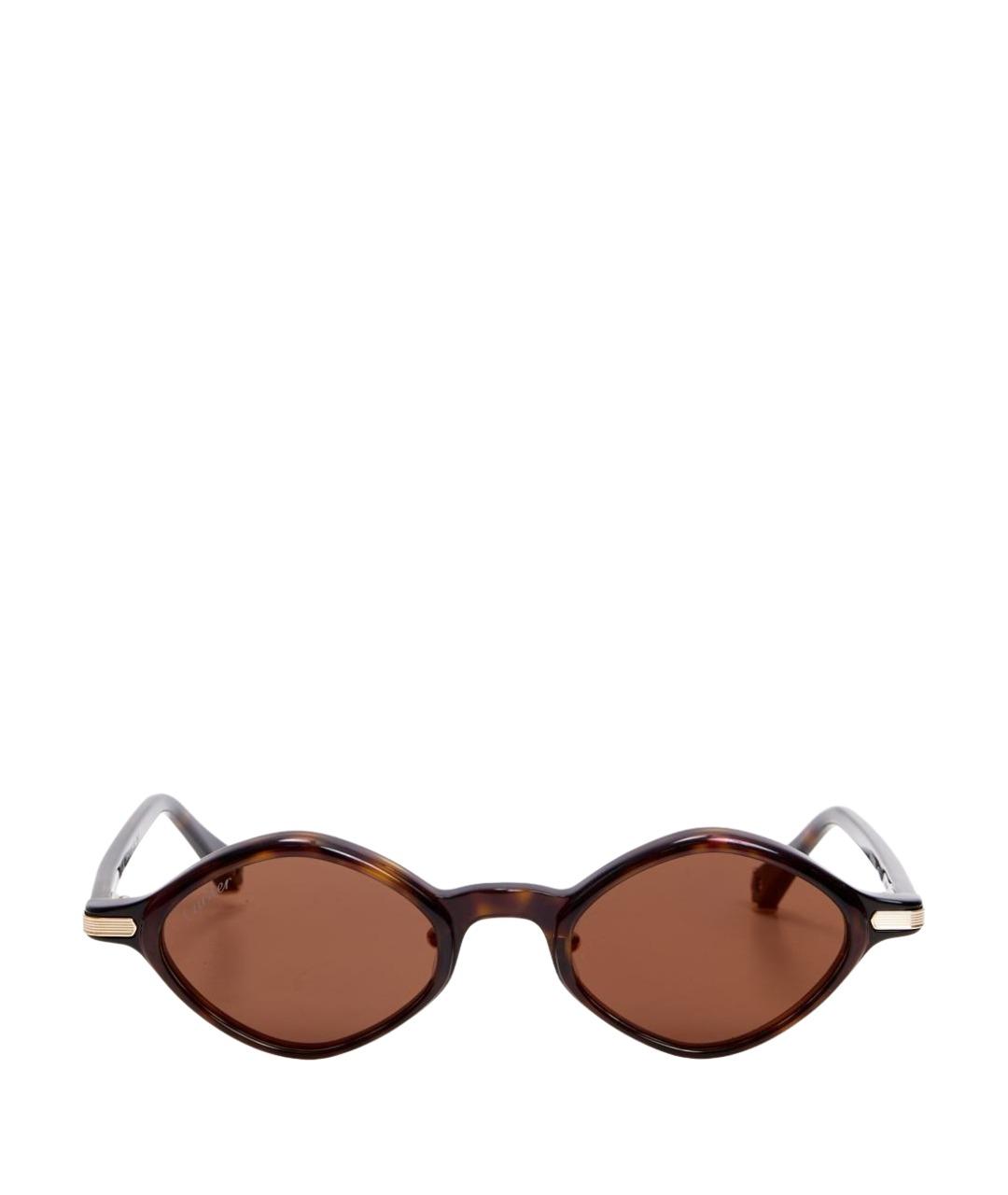 CARTIER Коричневые пластиковые солнцезащитные очки, фото 1