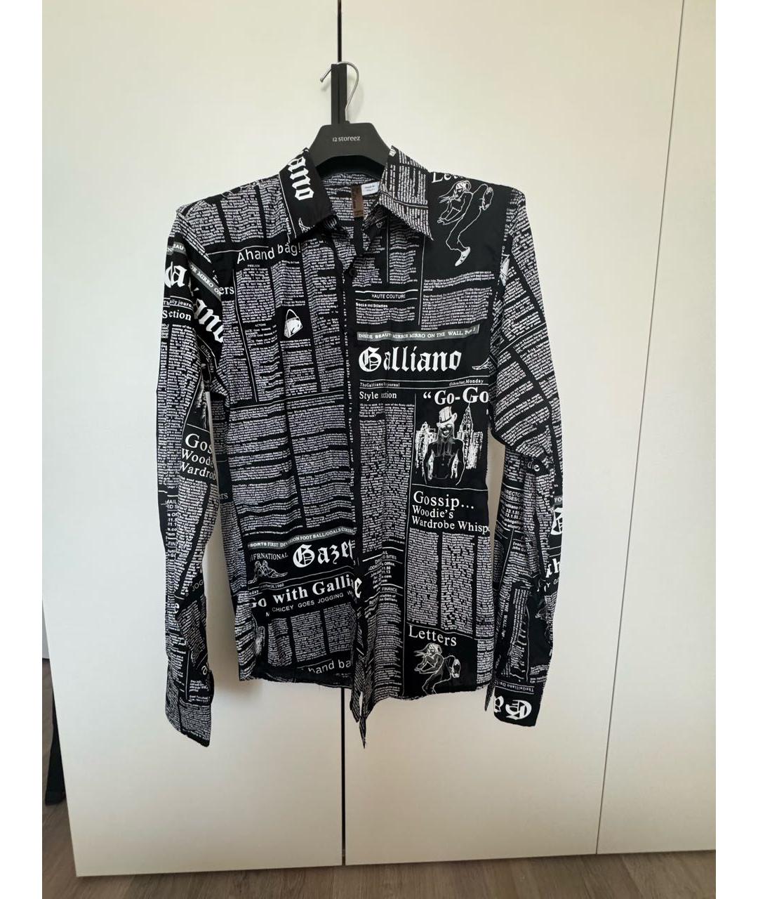 JOHN GALLIANO Черная хлопковая рубашка, фото 3