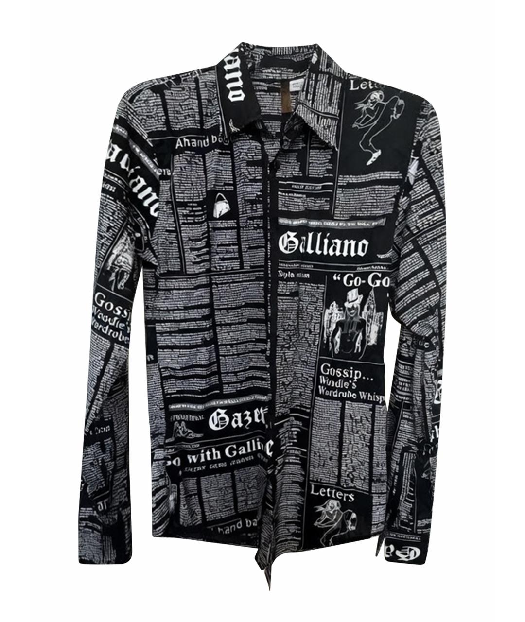 JOHN GALLIANO Черная хлопковая рубашка, фото 1