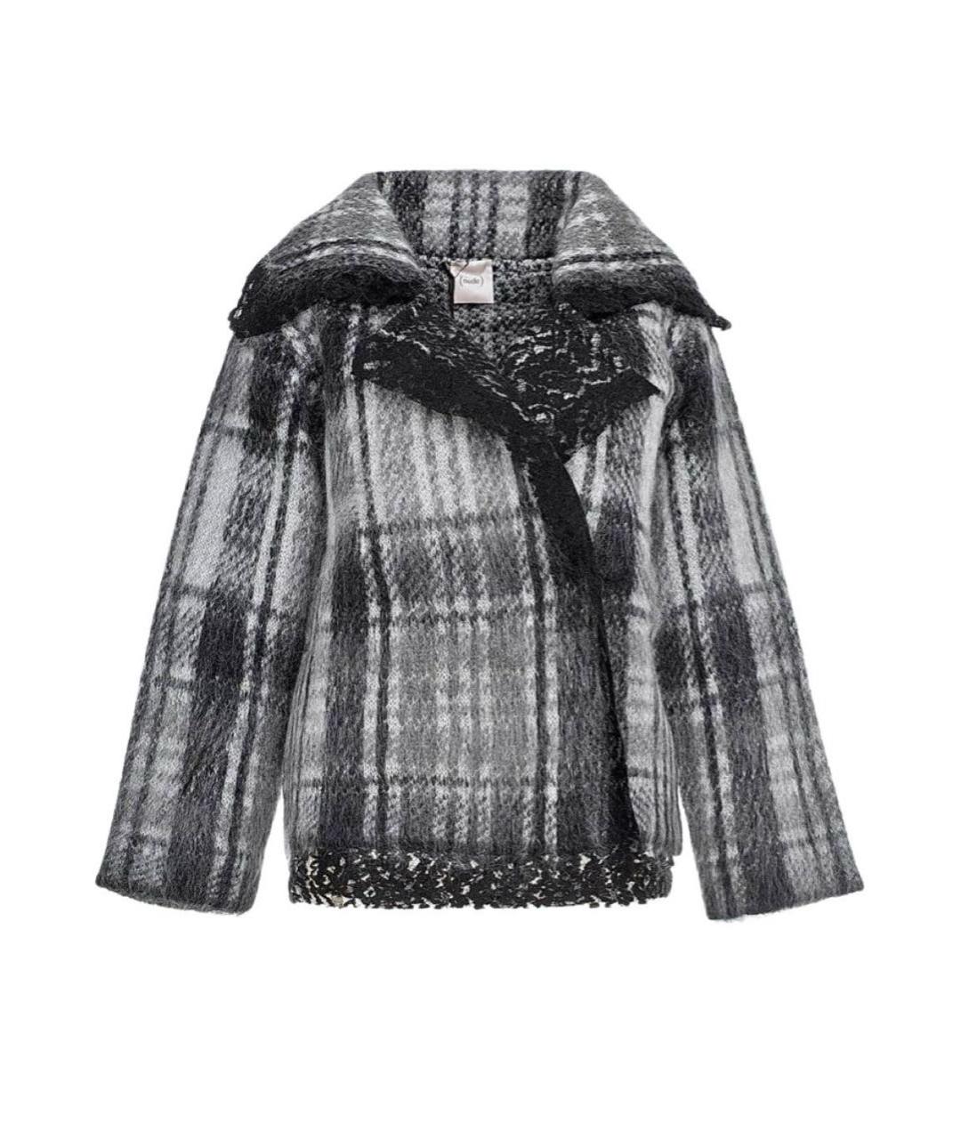 NUDE Черный шерстяной жакет/пиджак, фото 9