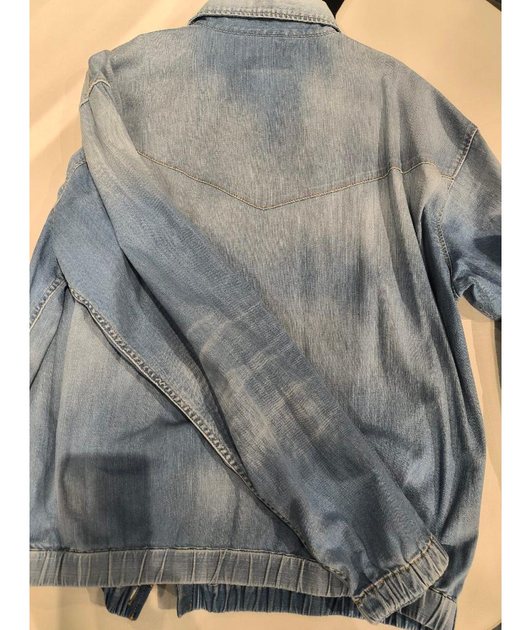 DSQUARED2 Голубая хлопковая кэжуал рубашка, фото 6