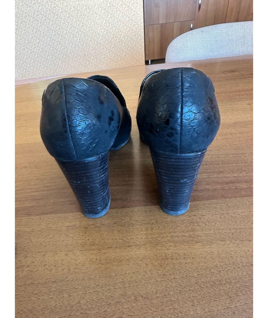 CHANEL Черные туфли из экзотической кожи, фото 4