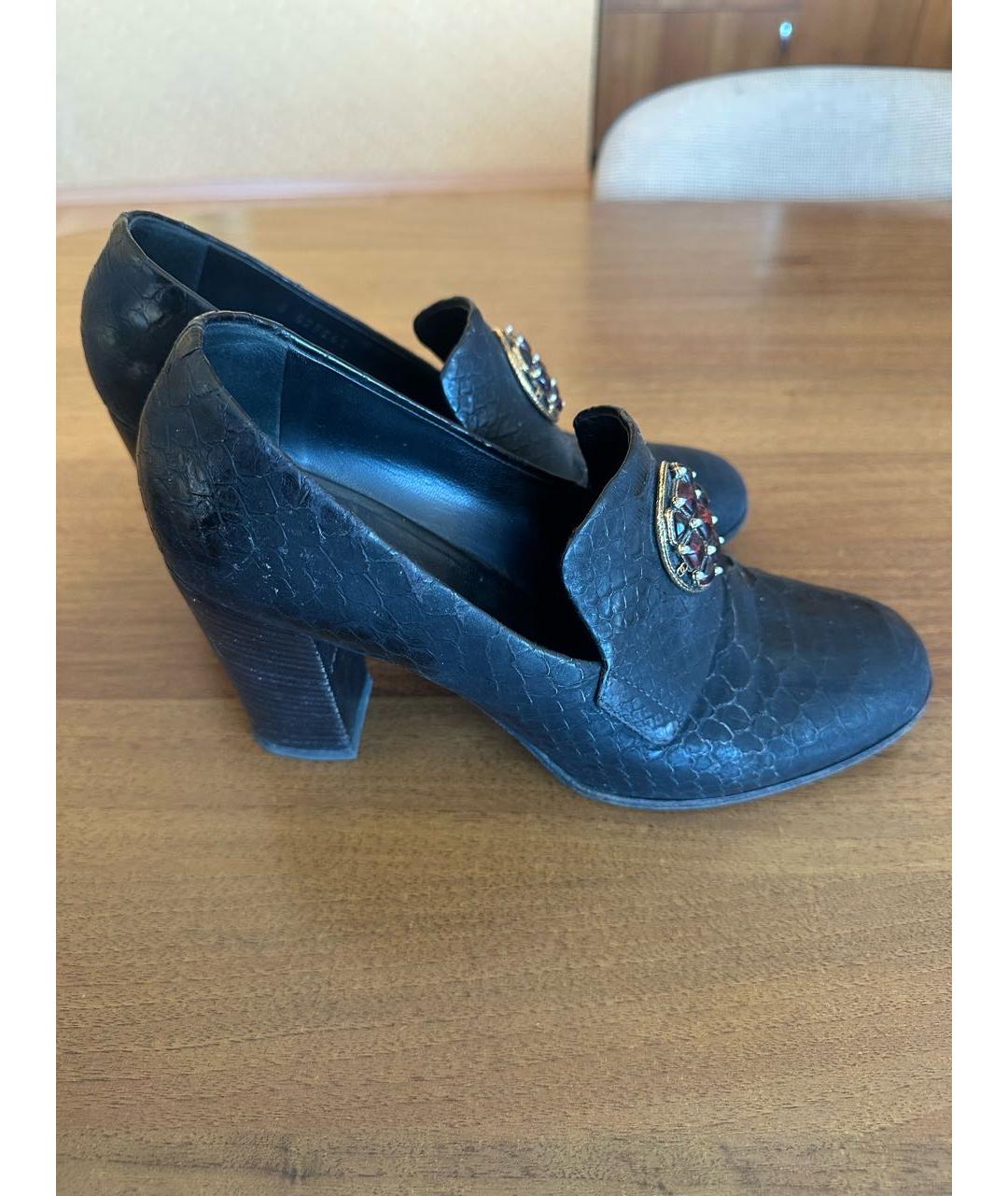 CHANEL Черные туфли из экзотической кожи, фото 8