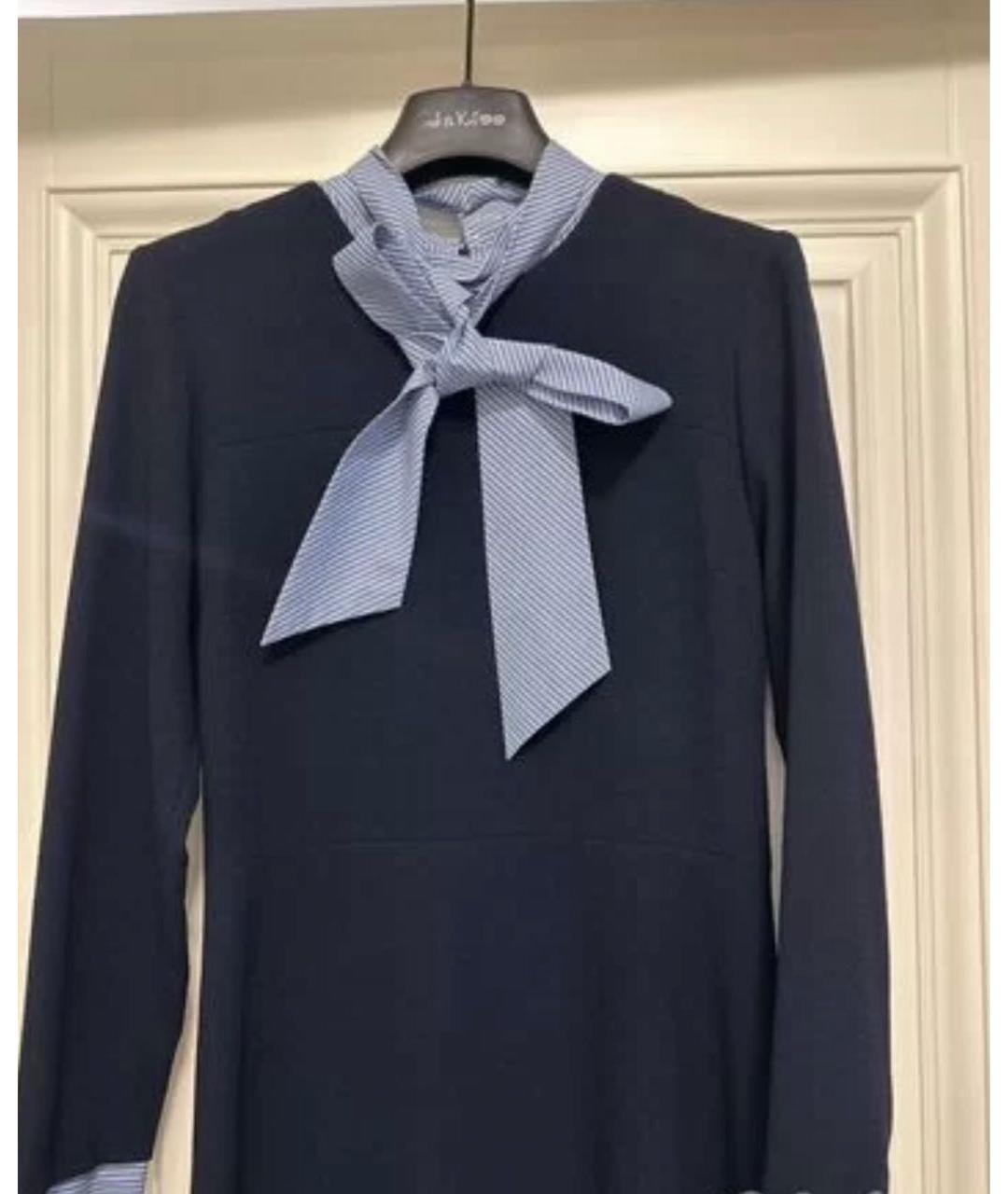 SANDRO Темно-синее коктейльное платье, фото 2