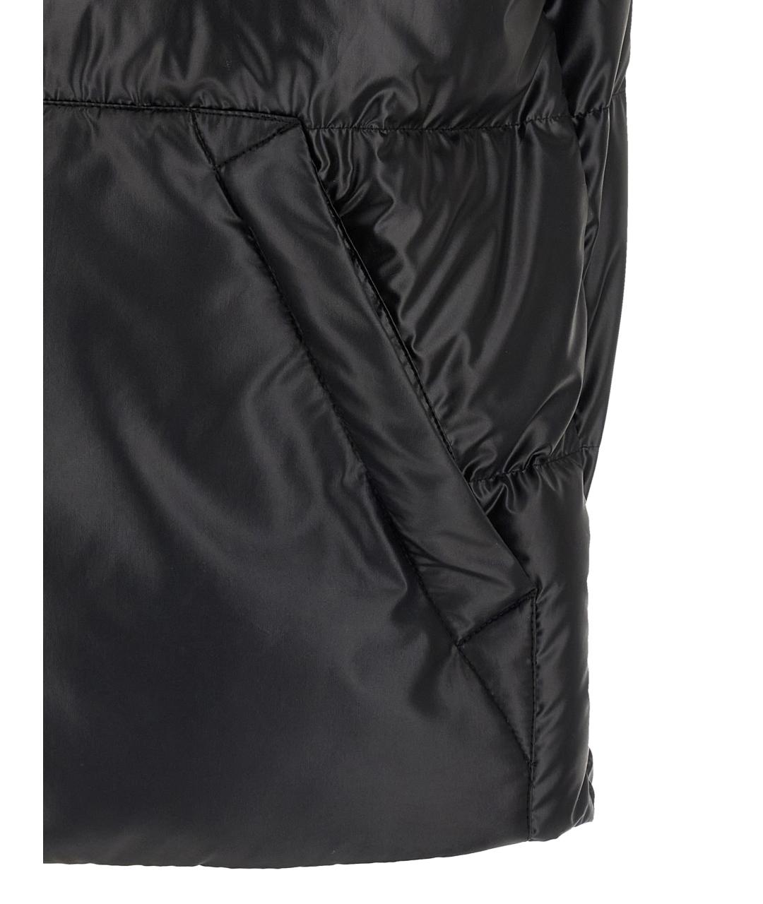 MONCLER Черный полиэстеровый жилет, фото 4