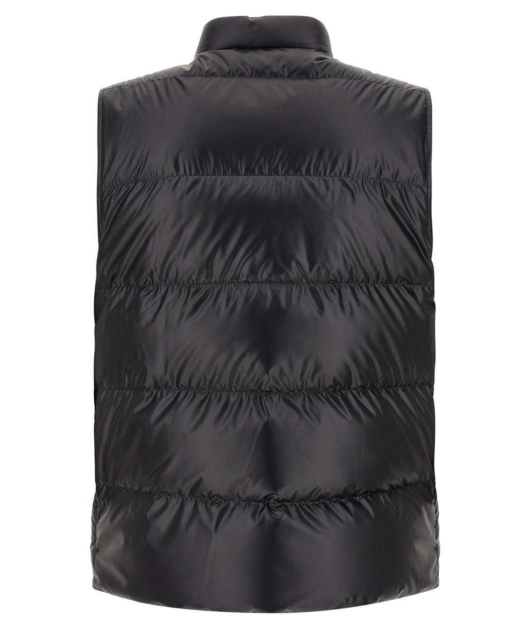 MONCLER Черный полиэстеровый жилет, фото 2