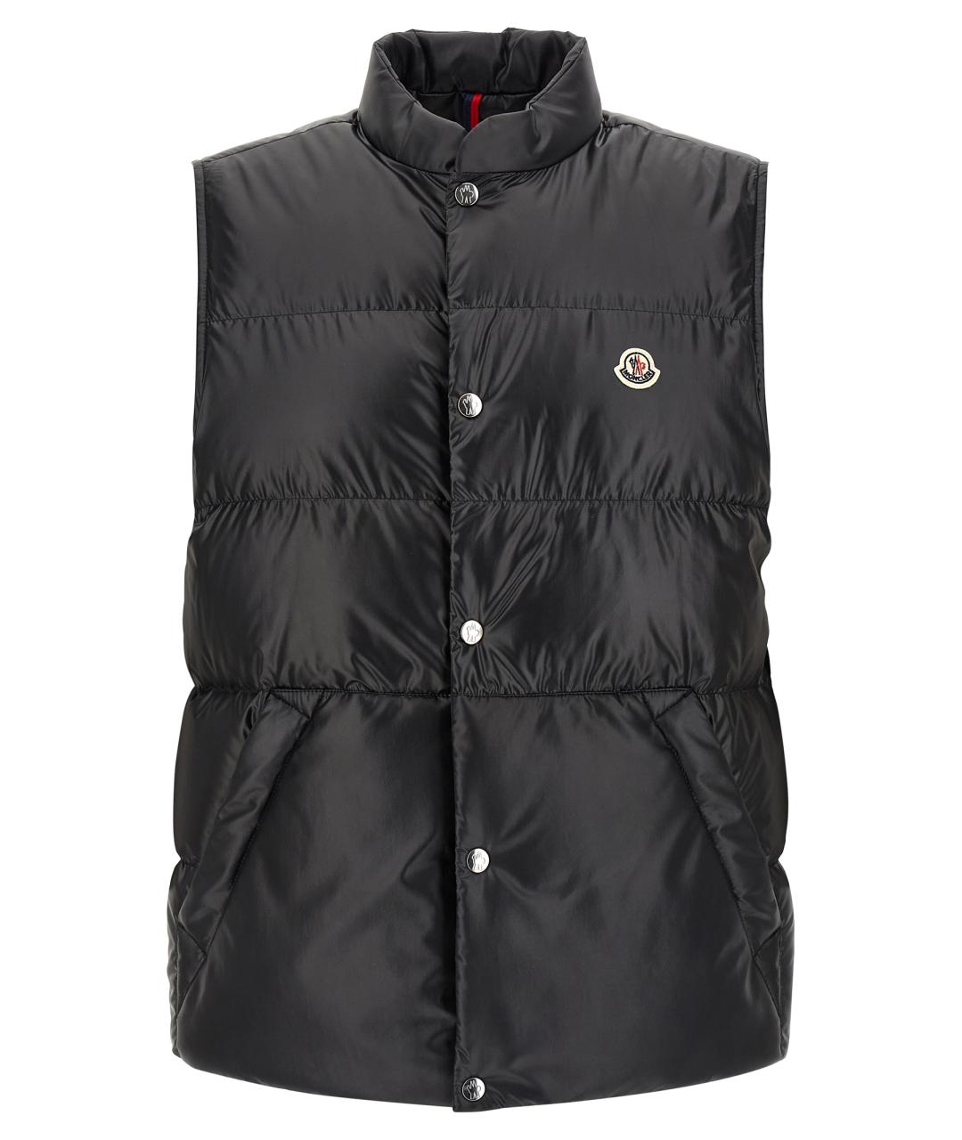 MONCLER Черный полиэстеровый жилет, фото 1
