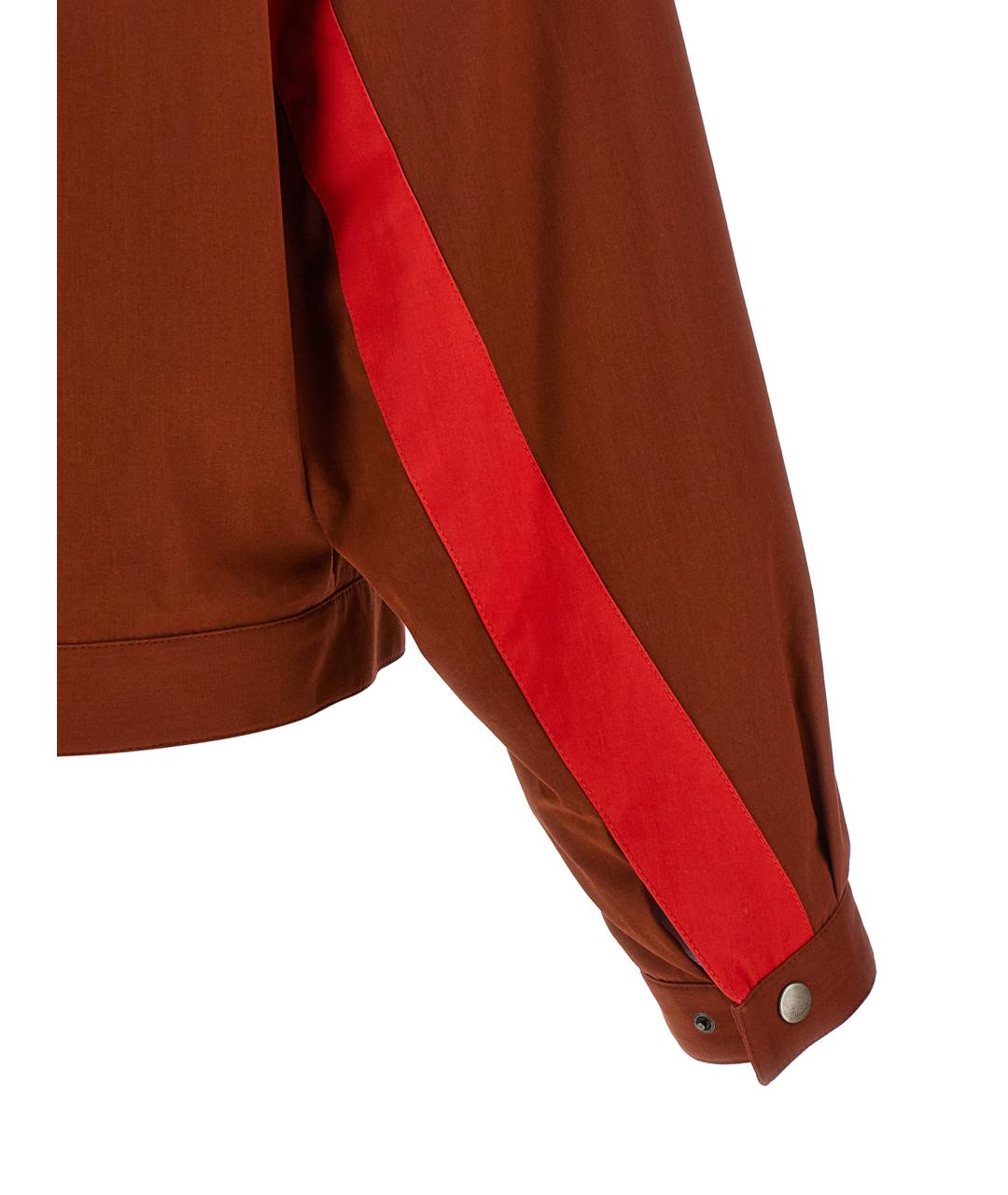 SAINT LAURENT Коричневая хлопковая куртка, фото 4