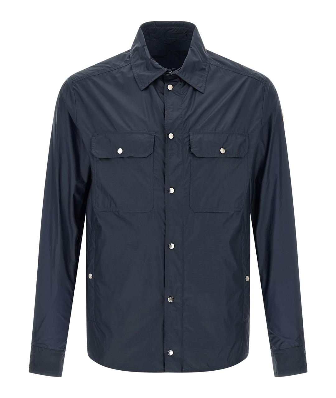 MONCLER Темно-синяя кэжуал рубашка, фото 1