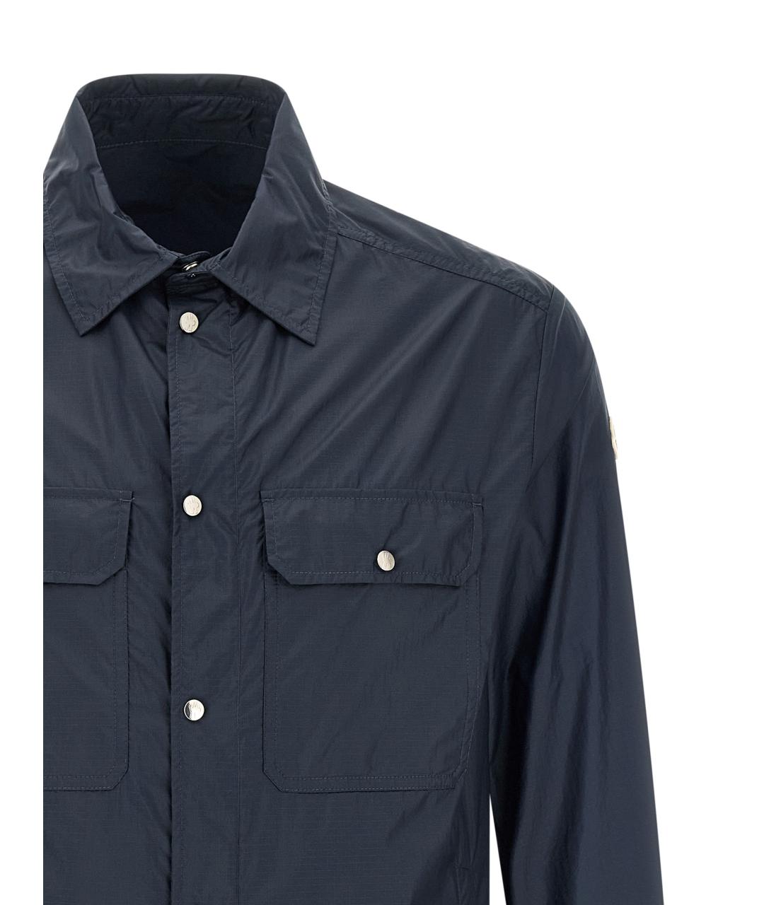 MONCLER Темно-синяя кэжуал рубашка, фото 3