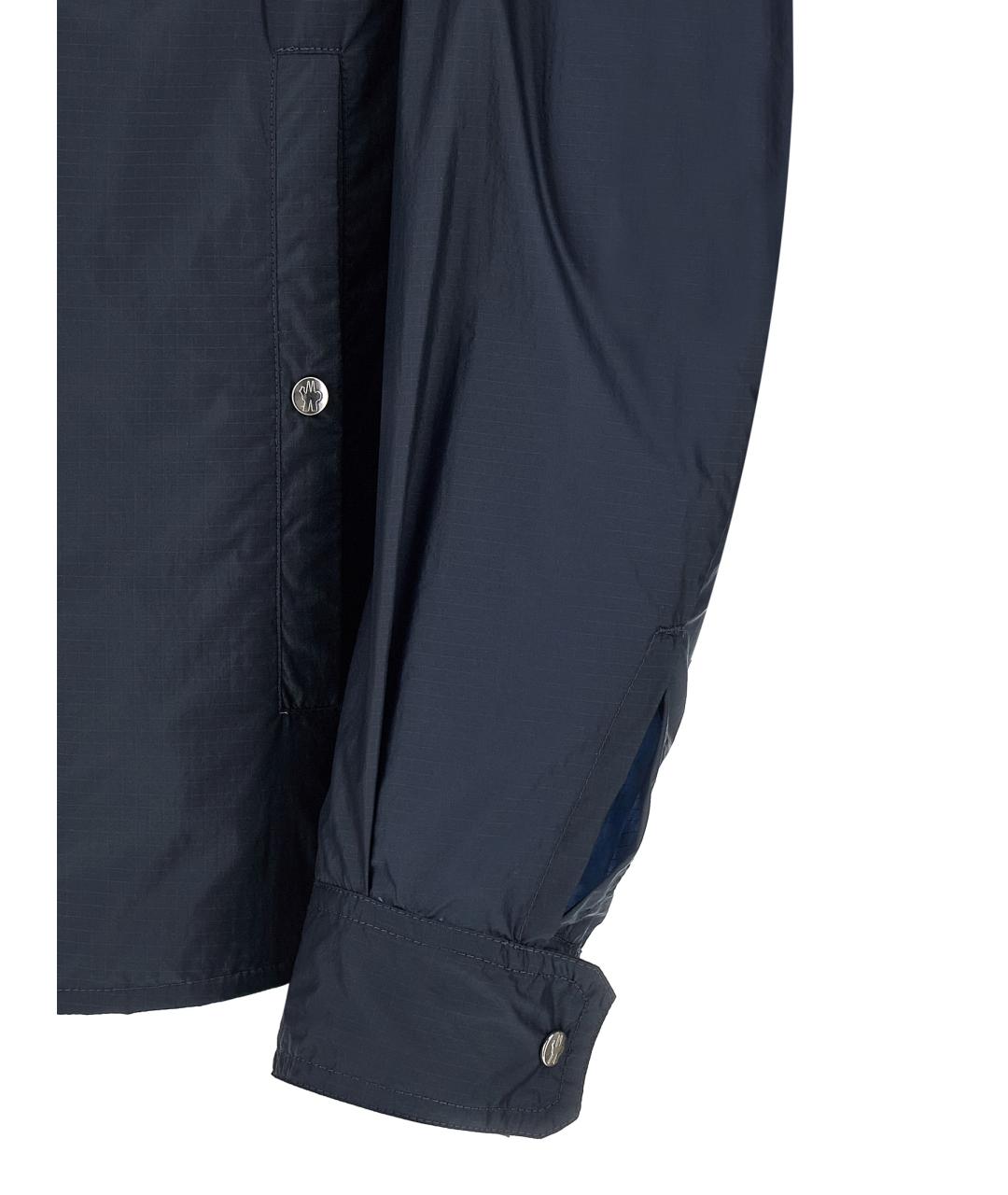 MONCLER Темно-синяя кэжуал рубашка, фото 4