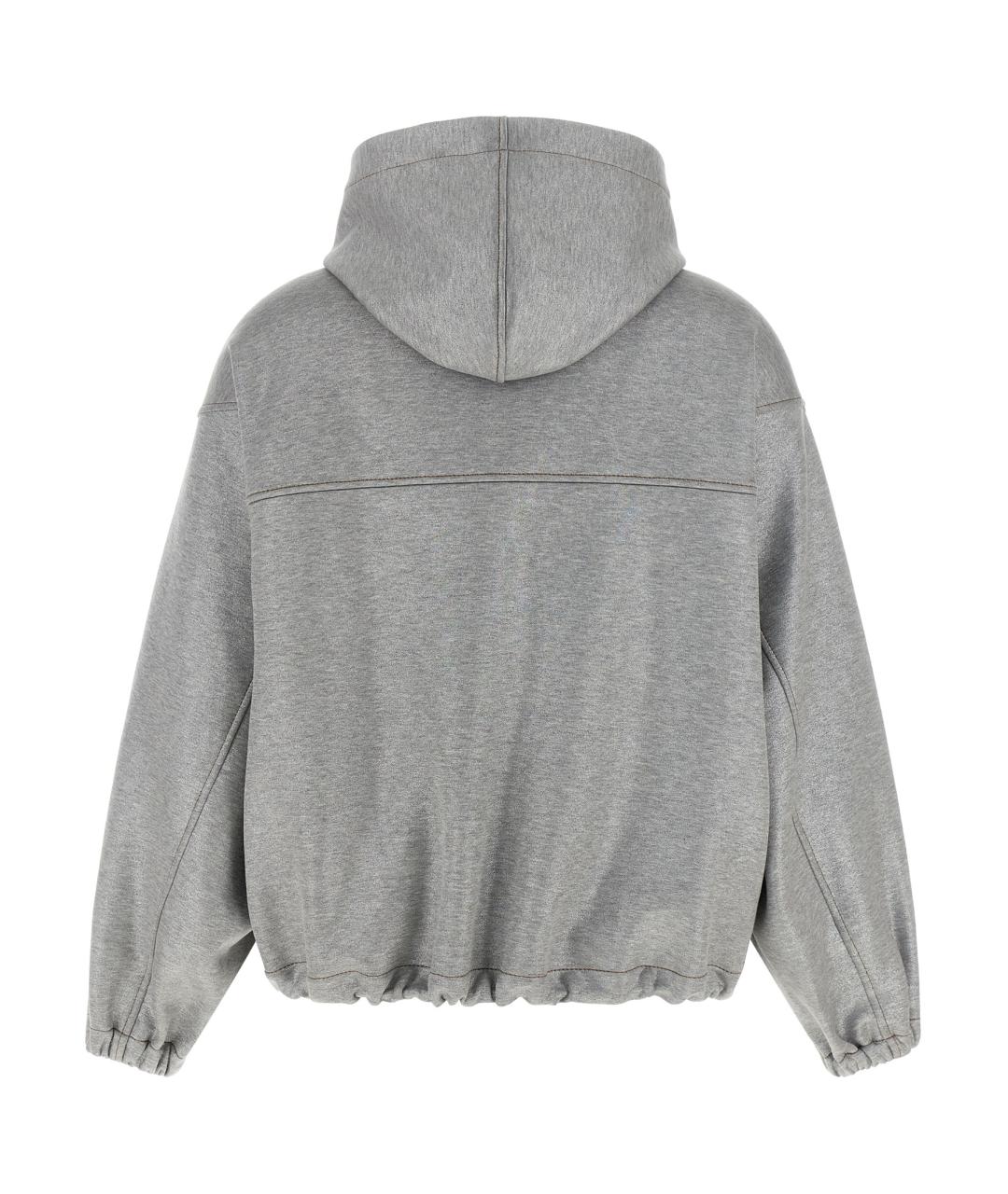 BRUNELLO CUCINELLI Серебряная хлопковая куртка, фото 2