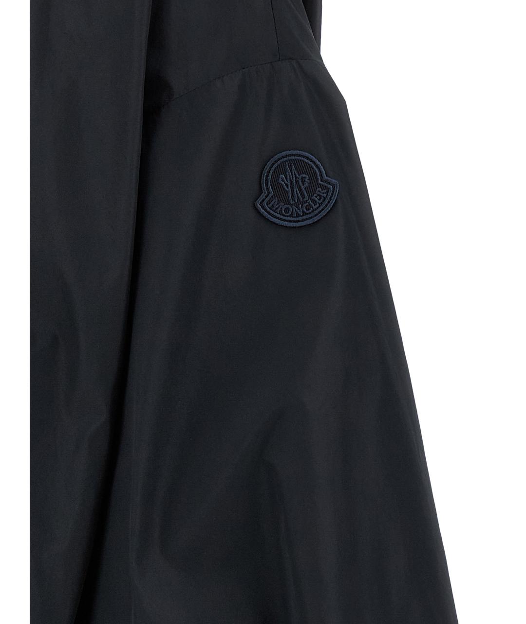 MONCLER Темно-синяя полиэстеровая куртка, фото 4