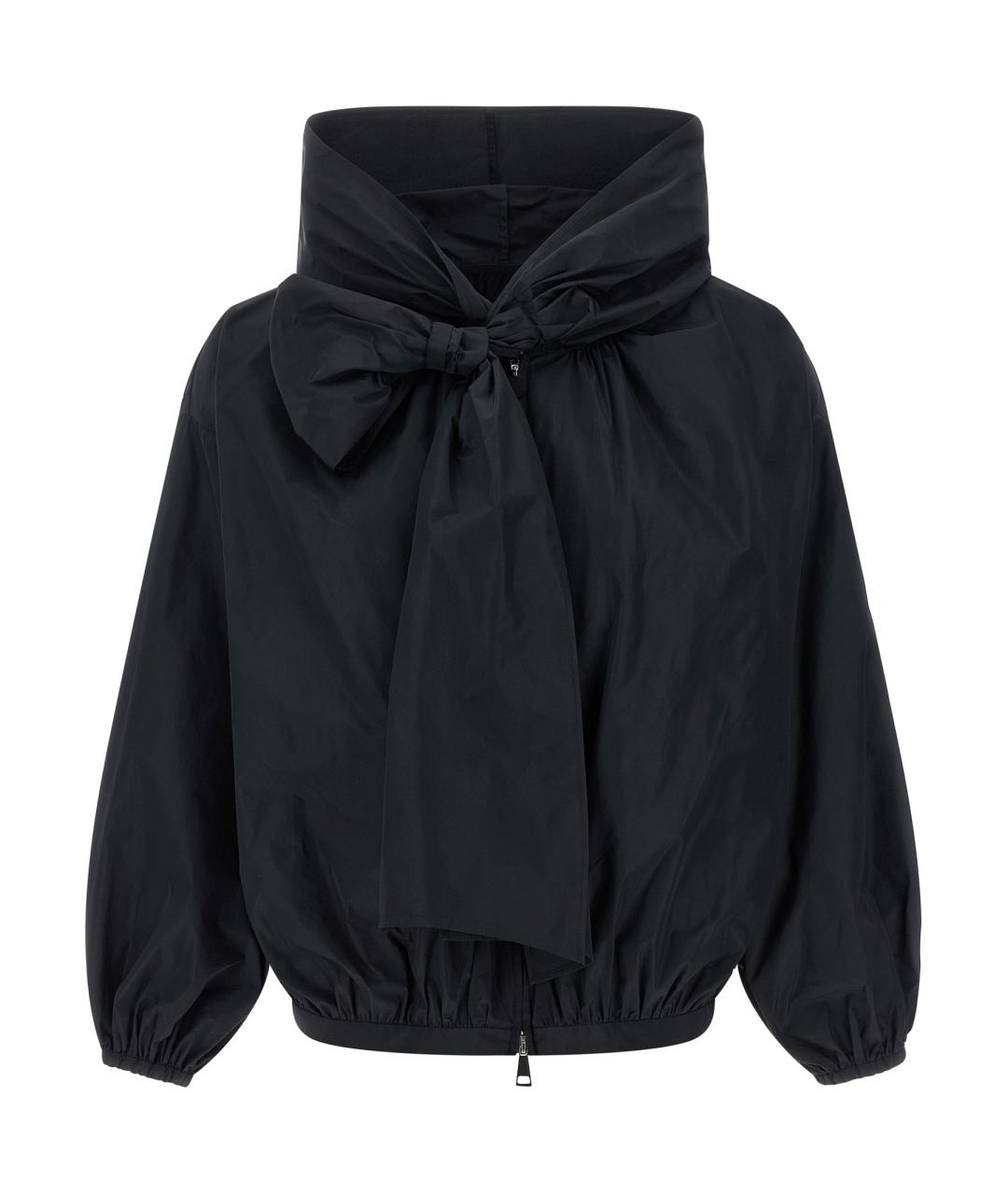 MONCLER Темно-синяя полиэстеровая куртка, фото 1