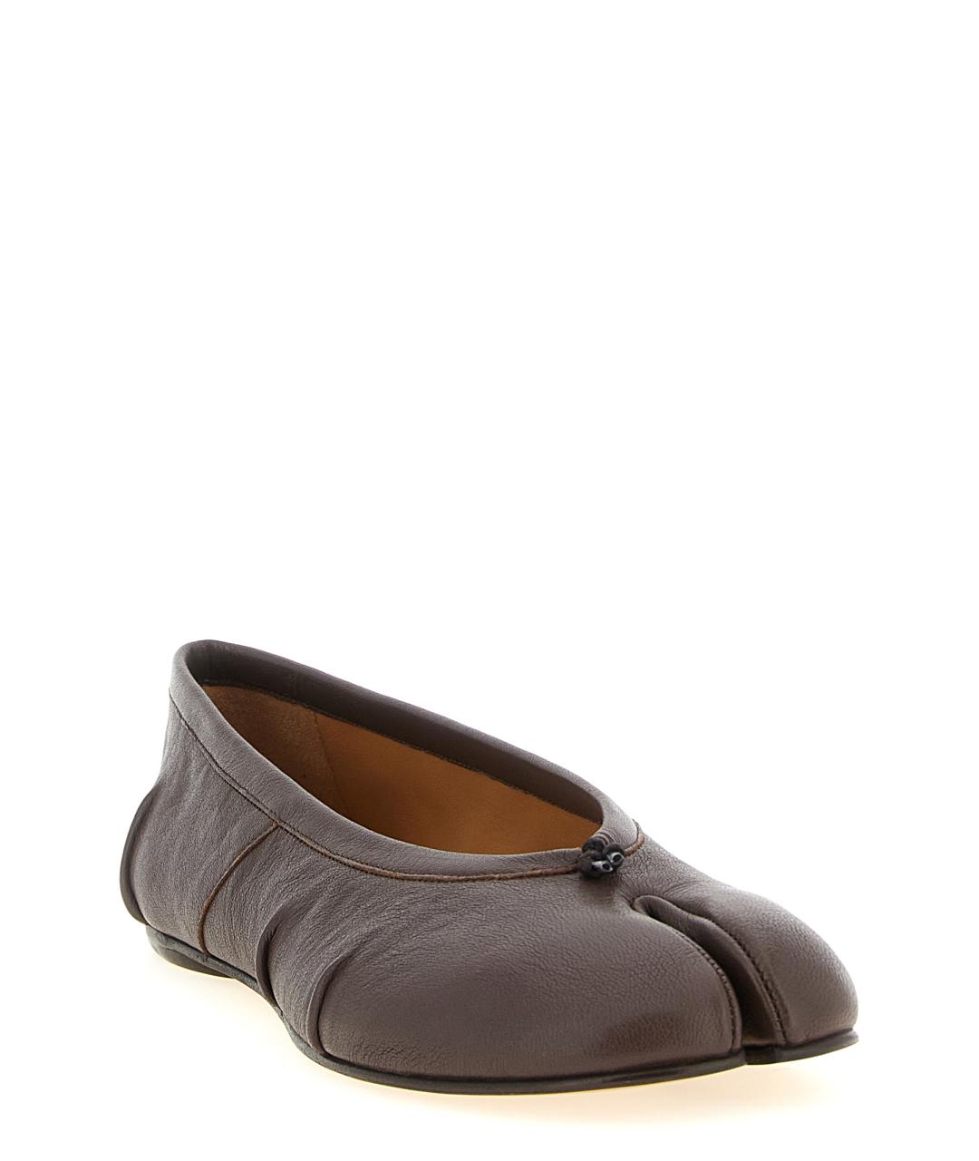 MAISON MARGIELA Коричневые кожаные балетки, фото 2