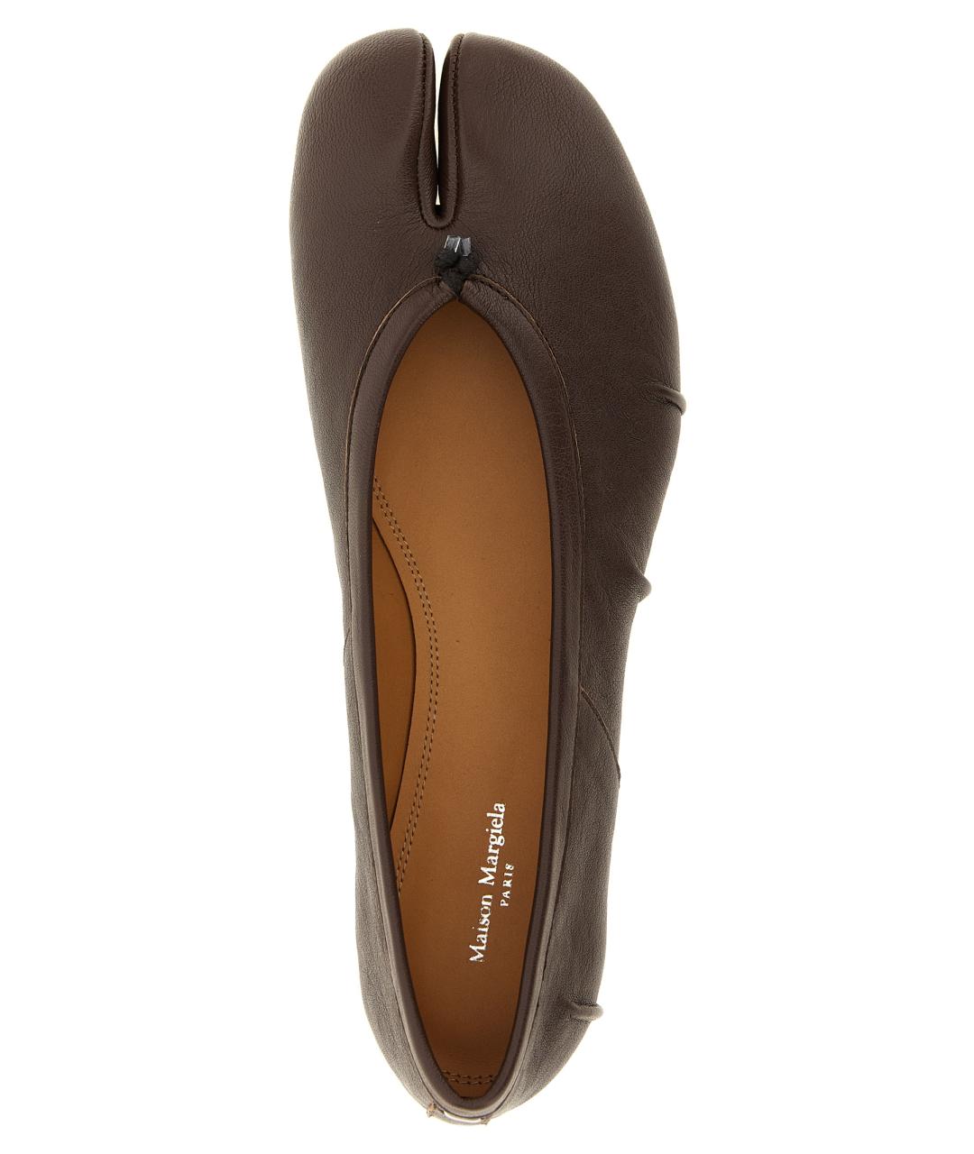 MAISON MARGIELA Коричневые кожаные балетки, фото 4