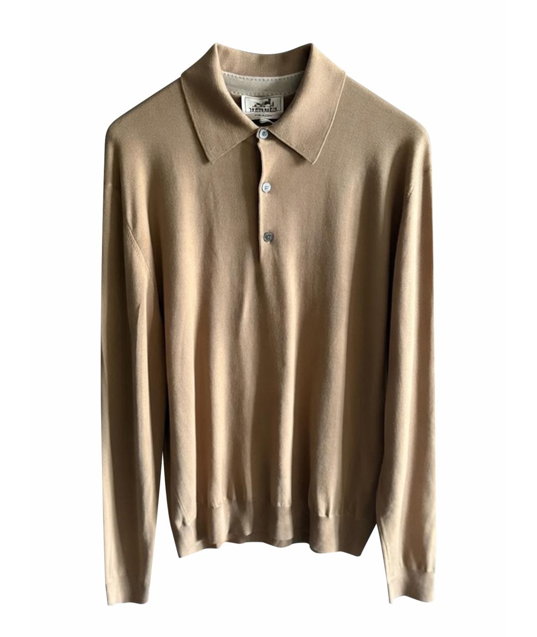 HERMES Бежевый шерстяной джемпер / свитер, фото 1