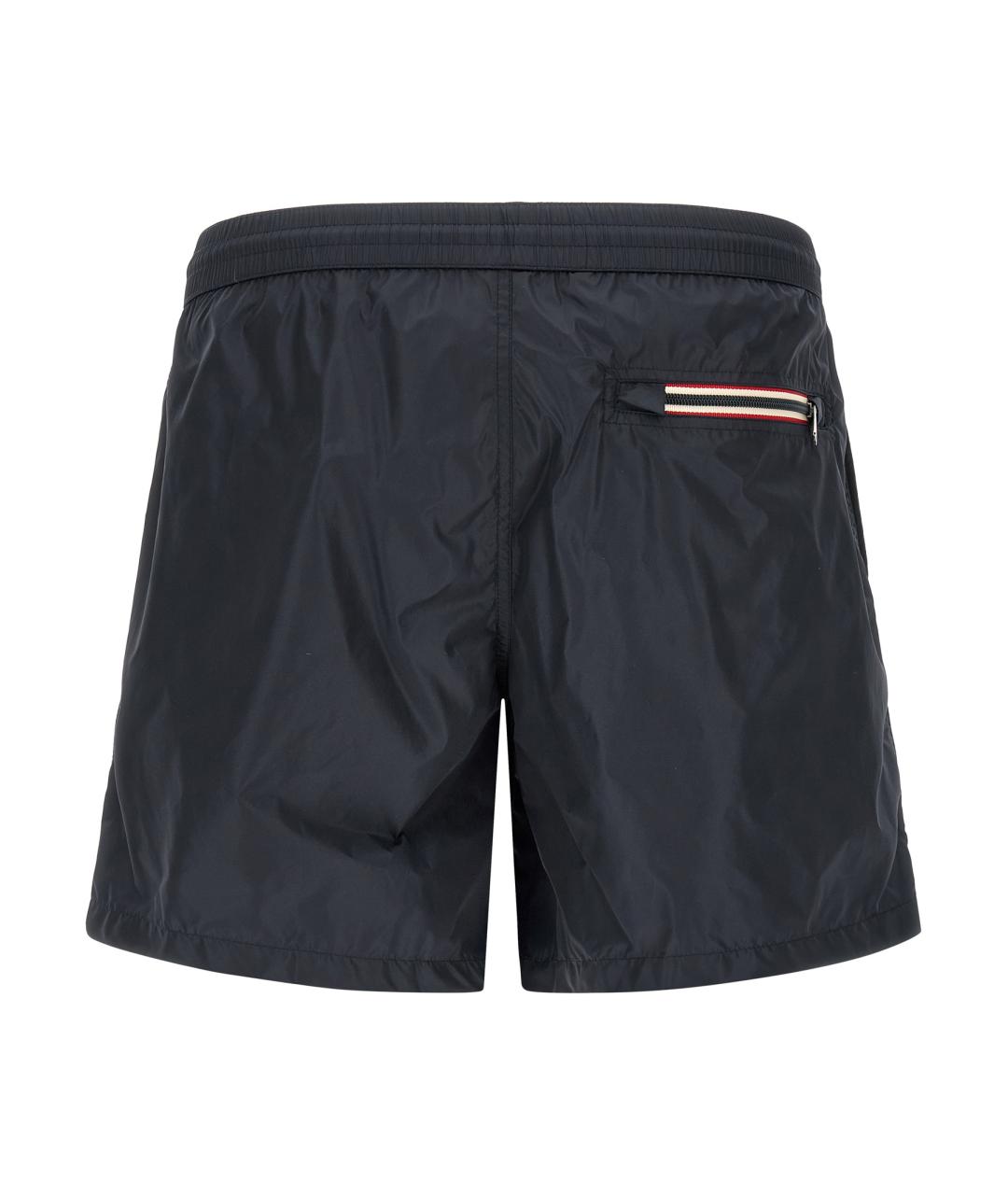MONCLER Темно-синие полиамидовые шорты, фото 2