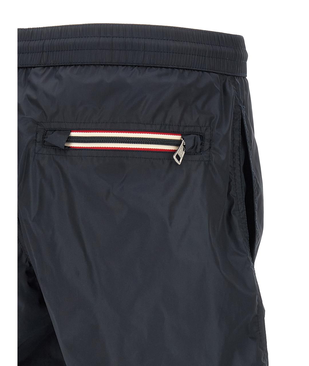 MONCLER Темно-синие полиамидовые шорты, фото 4