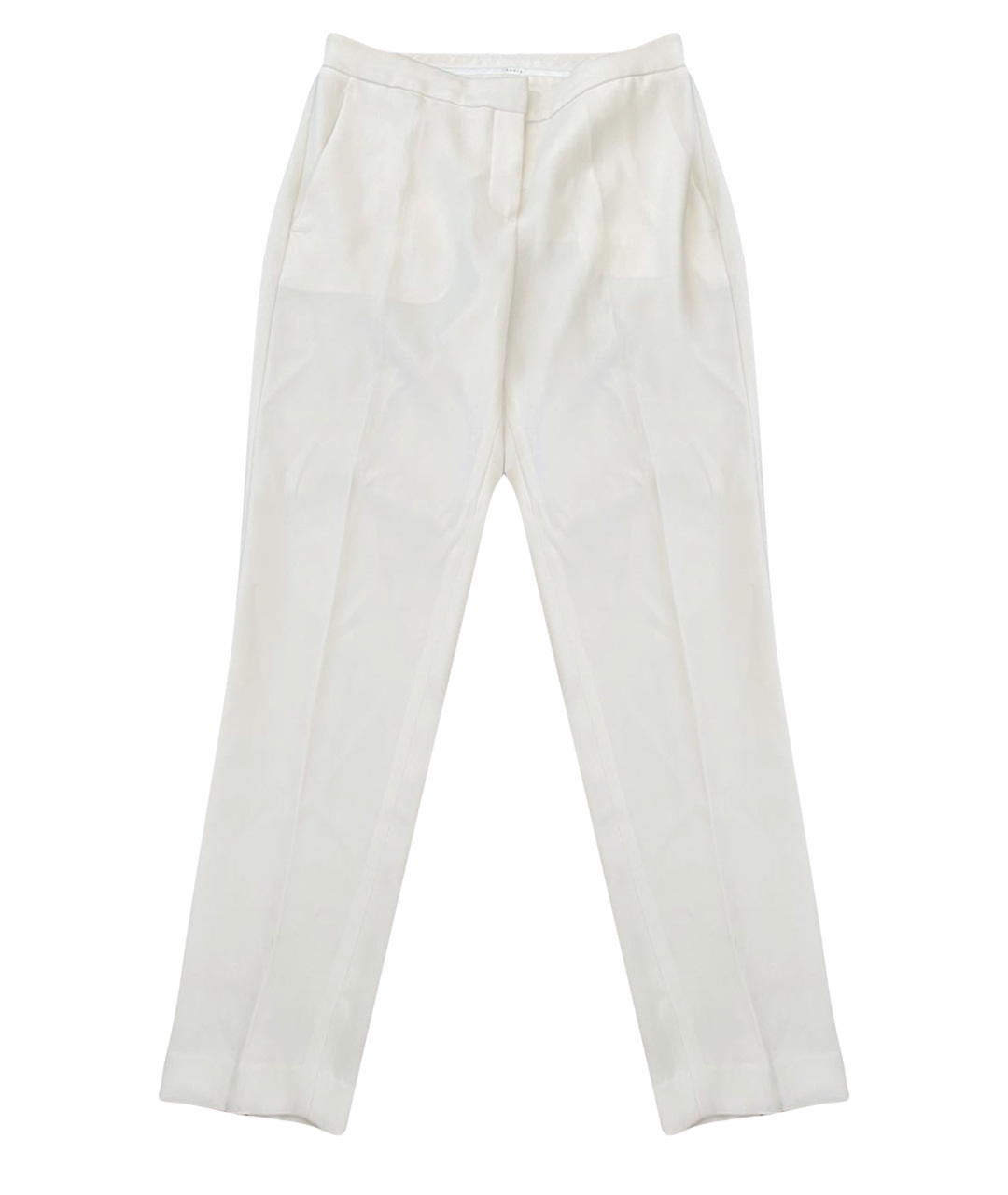 THEORY Белые вискозные прямые брюки, фото 1